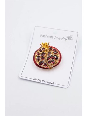 Remstdrk Nar Broş - Kırmızı