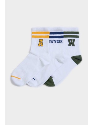 DeFacto 3'lü Pamuklu Uzun Çorap Erkek Çocuk G2045A8NS