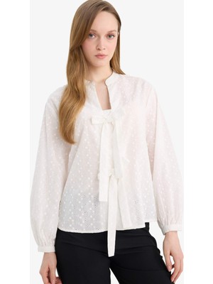 DeFacto Regular Fıt Brode Uzun Kollu TUNIK G2668AX26SP