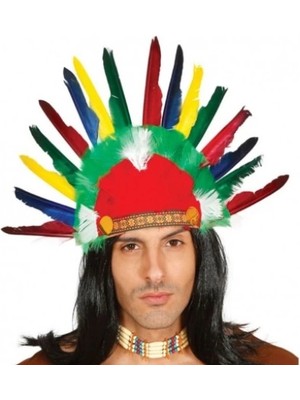 Epilons Renkli Kızılderili Başlığı Şapkası