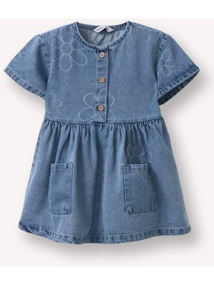 DeFacto %100 Pamuk Elbise Kız Bebek H4075A526SM