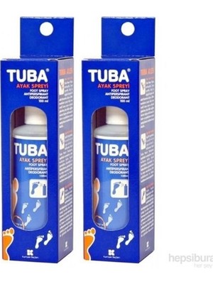 Tuba Ayak Spreyi 100 ml 2 Adet Antiperspirant Özellikli Ayak Bakım Ürünü