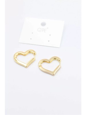 Remstdrk Metal Kalp Küpe - Altın