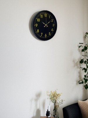 By Nevser 36 cm Siyah Standart Duvar Saati