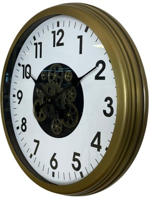 By Nevser Eskitme 60 cm Çarklı Klasik Duvar Saati