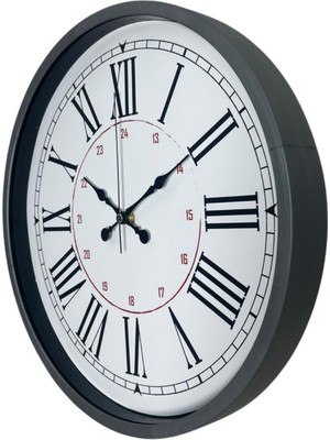 By Nevser Gri Dekoratif 36 cm Duvar Saati