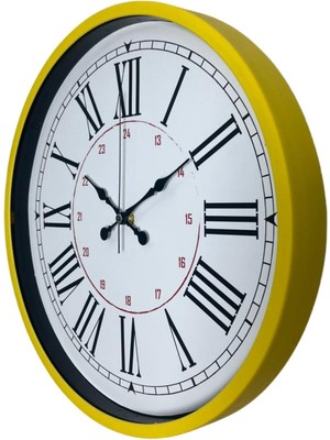 By Nevser 36 cm Sarı Standart Duvar Saati