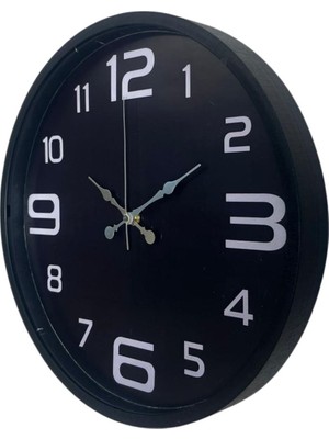 By Nevser Siyah Modern 36 cm Duvar Saati