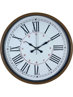 By Nevser Kahverengi 36 cm Standart Duvar Saati
