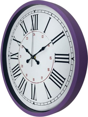 By Nevser Mor Roma Rakamlı 36 cm Duvar Saati