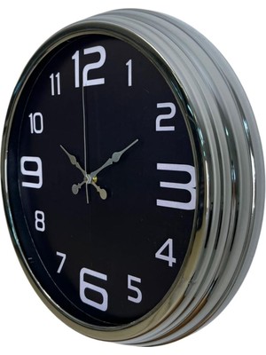 By Nevser Krom Sade 40 cm Metal Duvar Saati