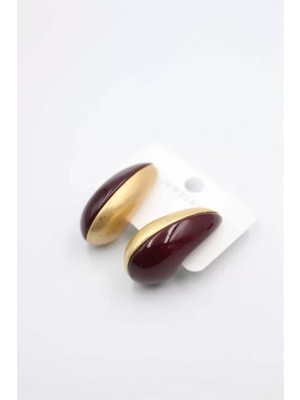 Remstdrk Damla Küpe - Bordo