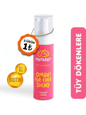 Metapet Tüy Döken Kedilere Özel Kuru Bakım Şampuanı, E Vitamini Ve Doğal Yağlar, Döküm Önleyici