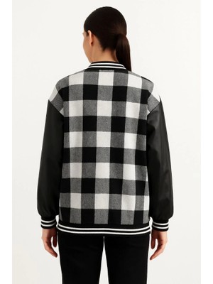 Bizcomoda Kolları Suni Deri Içi Astarlı Oduncu Kolej Içi Ceket - Gri