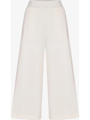 Penti Beyaz Yüksek Bel Crop Modal Pantolon