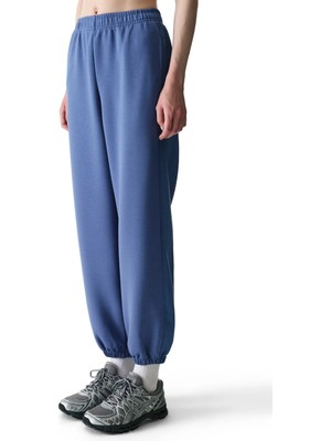 Penti Mavi İpeksi Dokunuş Silky Touch Kontrast Detaylı Yüksek Ayarlanabilir Bel Eşofman Altı