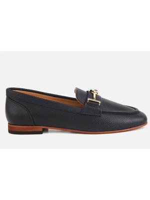 Hotiç 01AYH319080A100 KADIN Deri Siyah Yumuşak Dokulu Tokalı Klasik Loafer