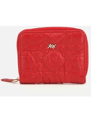 Hotiç 05CUH311140A750 KADIN Deri Kırmızı Mini Kroko Cüzdan