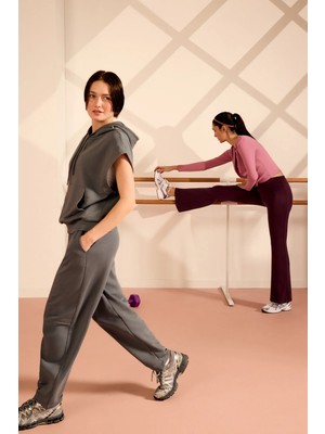 Penti Pembe V Yaka Ribanalı Pamuklu Hırka