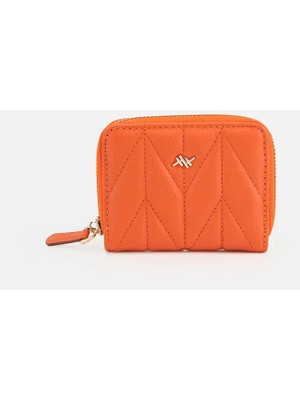 Hotiç 05CUH311110A570 KADIN Deri Turuncu Mini Cüzdan