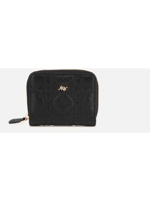 Hotiç 05CUH311140A100 KADIN Deri Siyah Mini Kroko Cüzdan