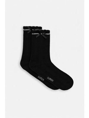 Suwen Cable Ribbon Soket Çorap