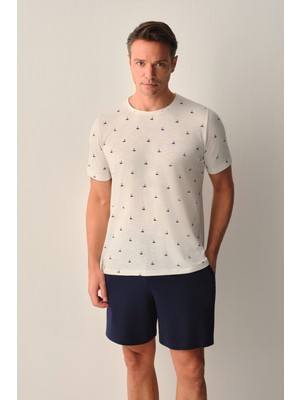 Suwen Wave Erkek Şort Pijama Takımı