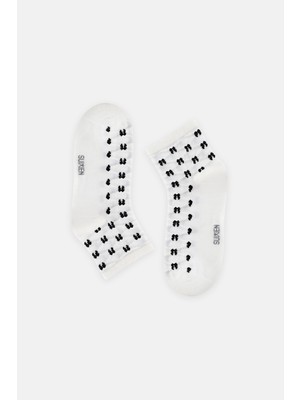 Suwen Bowtie Midi Soket Çorap