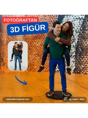 Makinafleo Kişiye Özel Çift 3D Figürü (15CM)