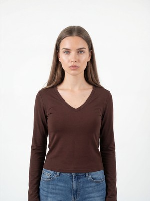 Loft Slim Crop Fit Kadın Tshirt U.kol