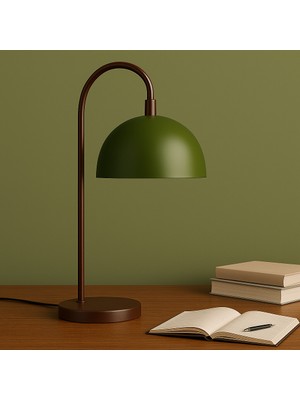 Longing Verde Arc Metal Masa Lambası – E27 Duy – Ofis & Çalışma Masası Lambası