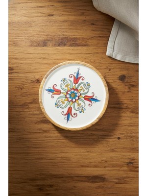 Bambum Gura - Mango Ağacından Yuvarlak Tepsi Lale Küçük