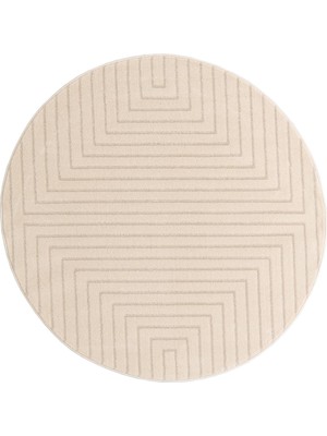 Angora Home Angorahome Tria Koleksiyonu Dokuma Makine Halısı TA1048 Yuvarlak