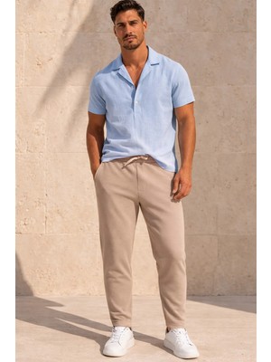 Valiberta Herbert Nova Pike Kumaş Regular Fit Jogger Erkek Pantolon- Bej