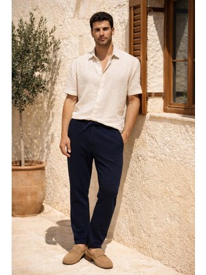 Valiberta Herbert Nova Pike Kumaş Regular Fit Jogger Erkek Pantolon - Lacivert