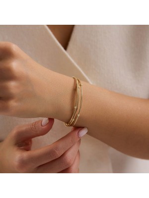 Sembol Gold 14 Ayar Çoklu Zincir Toplu Altın Bileklik 3.50 Gram