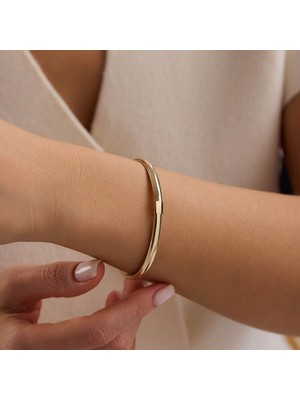 Sembol Gold 14 Ayar Italyan Esnek Bombeli Altın Bileklik 5 mm 1.45 Gram