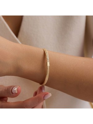 Sembol Gold 14 Ayar Italyan Esnek Altın Bileklik Grek Model 5 mm 1.20 Gram