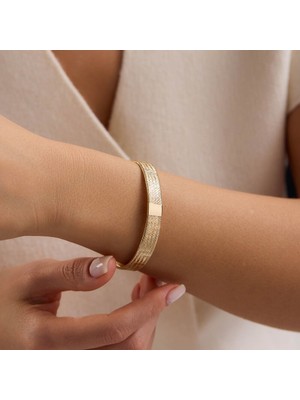 Sembol Gold 14 Ayar Grek Desenli Italyan Esnek Altın Bileklik 2,50 gr I 9mm