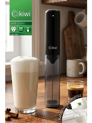 Kiwi KCW-1224 Paslanmaz Çelik Çırpıcı 4 x 4 x 24 cm Siyah Renkli Pratik Kullanım