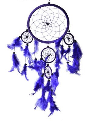 Miamantra Üç Gözlü Mor Rüya Kapanı / Dreamcatcher (16,5 cm çap)