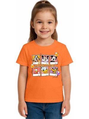 Sedirli Unisex Disney Baskılı Çocuk Tişört Pamuklu Penye Kumaş