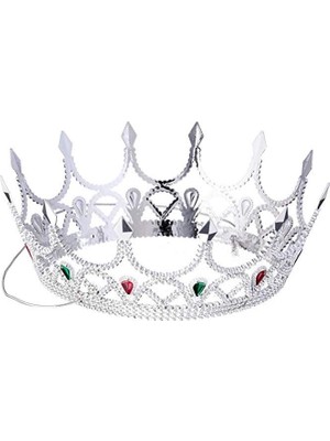 Alfa Life Marketing Taşlı Rönesans Kraliyet Gümüş Renk Kraliçe Tacı