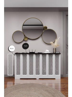 Bagax Zeugma Model, Beyaz Üstü Siyah Renk,iç Ölçü 136 cm Dış Ölçü 140 cm Petek Kaplama, Dresuar