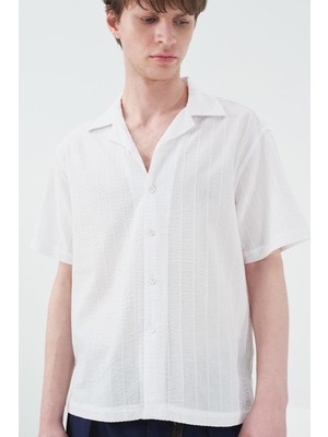 Giesto Dokulu Gofre Beyaz Gömlek