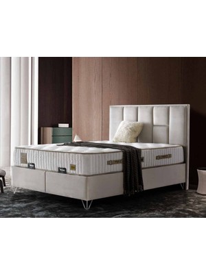 Yuvaset Home Sidney Ultra Ortopedik Antialerjik 28CM 130*200 Yatak-Baza-Başlık Seti