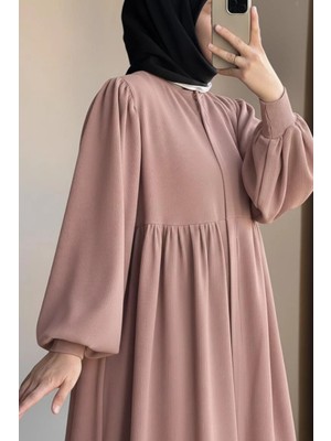 Ande Tesettür Asya Triko Ferace - Rose