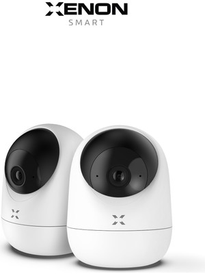 Xenon Smart Ev Kamerası 2’li Set | Wifi, 2304P, Mobil Kontrol, Sesli, 360° Ptz, Gece Görüş, İç Mekan Kamera