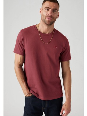 Levi's Erkek Bisiklet Yaka Bordo T-Shirt - 008BT-0002