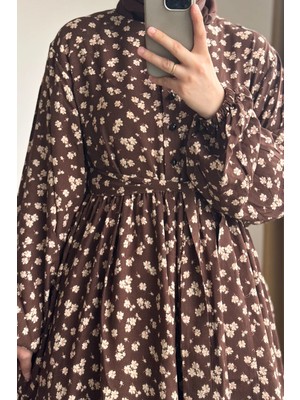 Ande Tesettür Çiçek Bahçesi Elbise - 0028